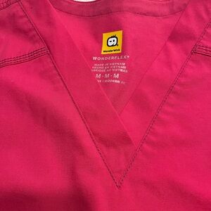 WonderWink Fuchsia Scrub Top